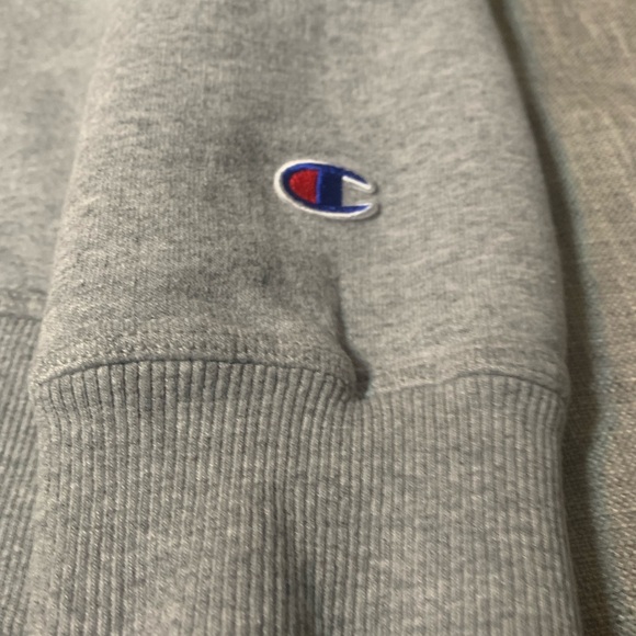 Champion Men's Grey Hoodie - Picture 3 of 5